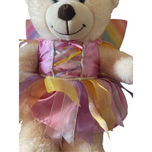 Build-A-Bear Workshop Kids Tan Teddy Bear Cub With Dress Stuffed Plush Toy - Picture 7 of 10